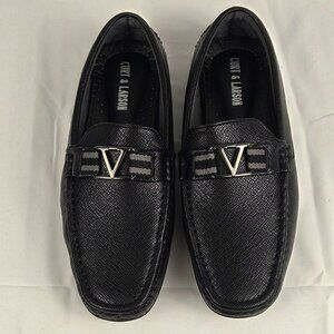 Curt & Larson Faux Leather Textured Black Loafers – Men’s Size 6
